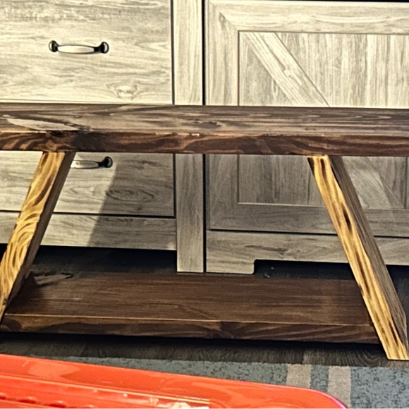 Rustic Wooden Bench - Picture 4 of 5